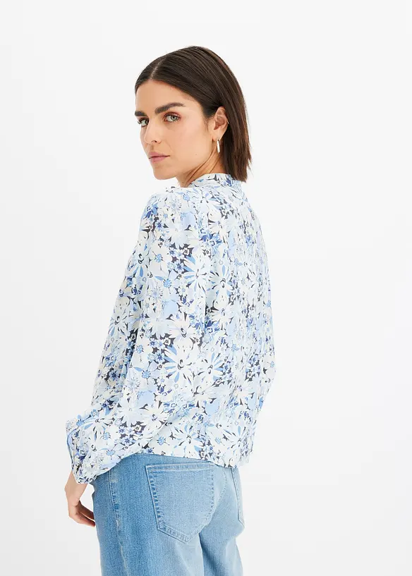 Gedessineerde blouse met viscose, bonprix