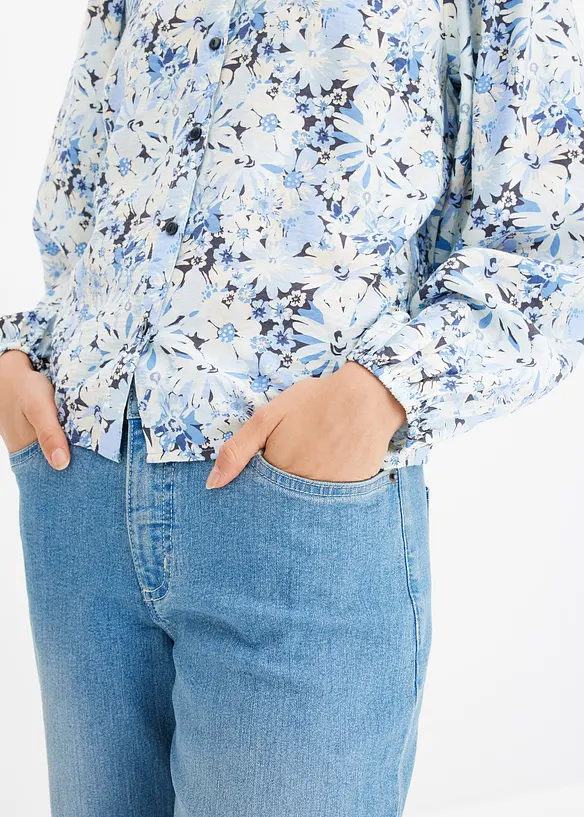 Gedessineerde blouse met viscose, bonprix
