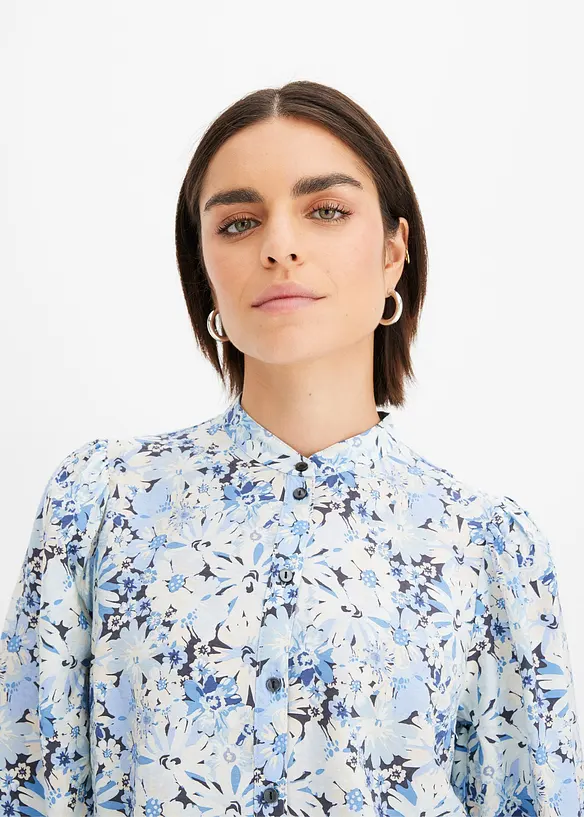 Gedessineerde blouse met viscose, bonprix