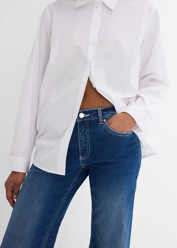 Cargo jeans mid waist, bonprix
