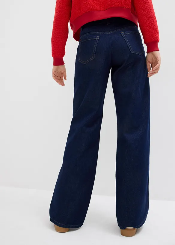 Wide leg jeans, mid waist, bonprix