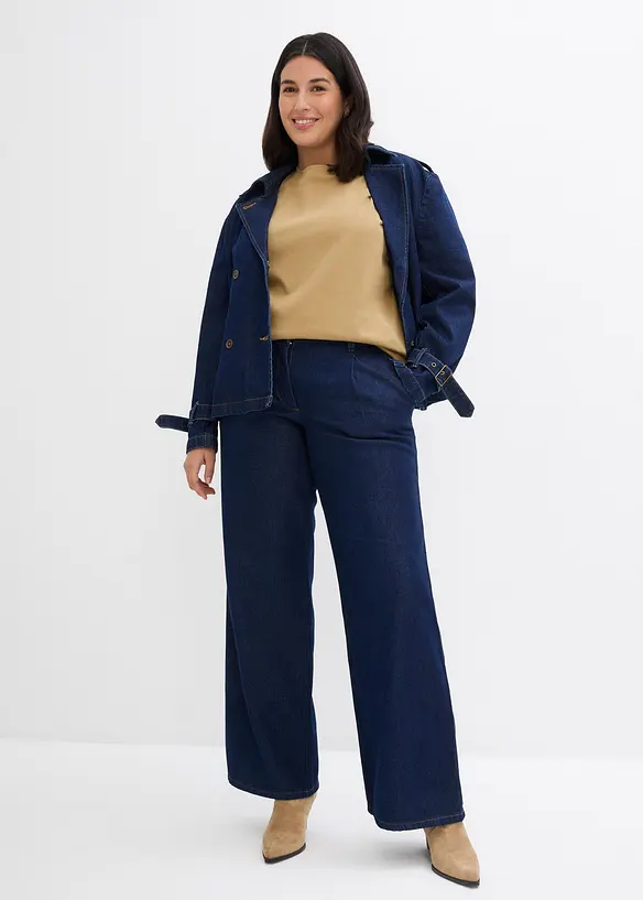 Wide leg jeans, mid waist, bonprix