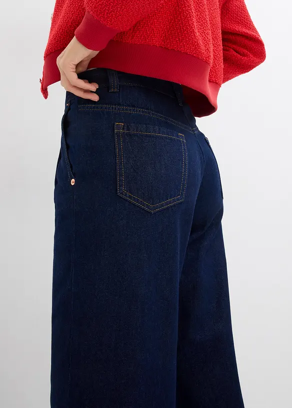 Wide leg jeans, mid waist, bonprix