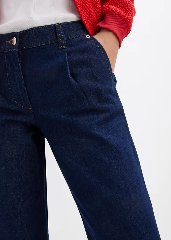 Wide leg jeans, mid waist, bonprix