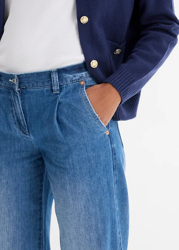 Wide leg jeans, mid waist, bonprix