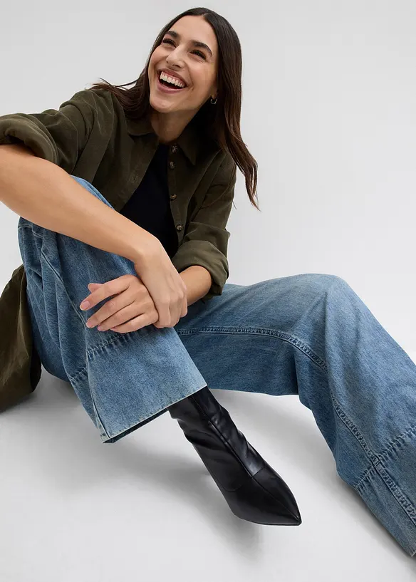 Wide leg jeans high waist, bonprix