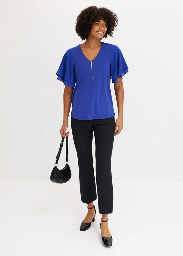 Shirt met chiffon mouwen, bonprix