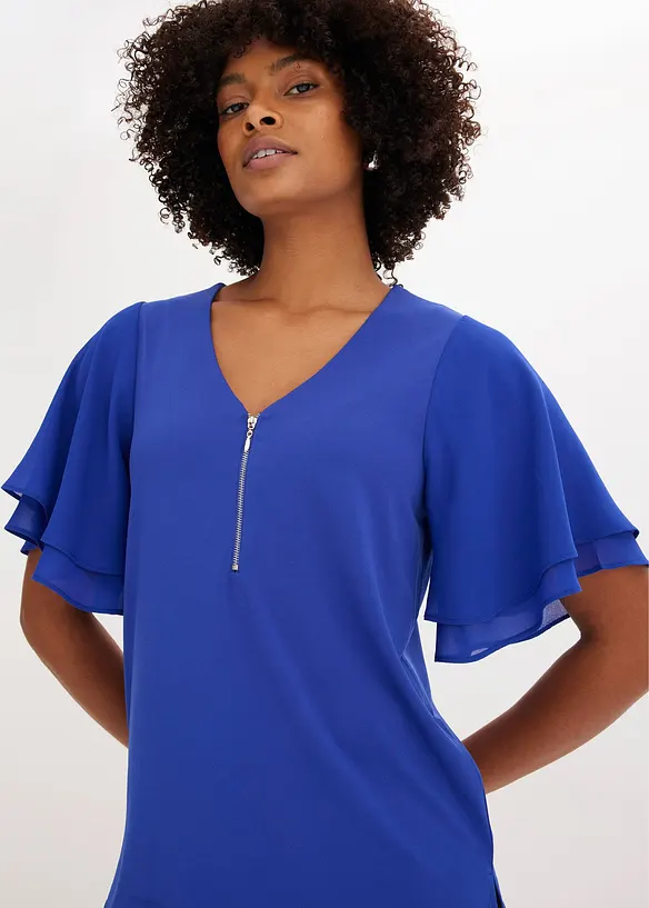 Shirt met chiffon mouwen, bonprix