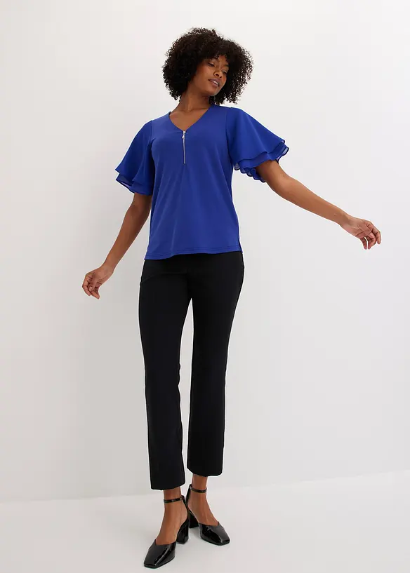 Shirt met chiffon mouwen, bonprix