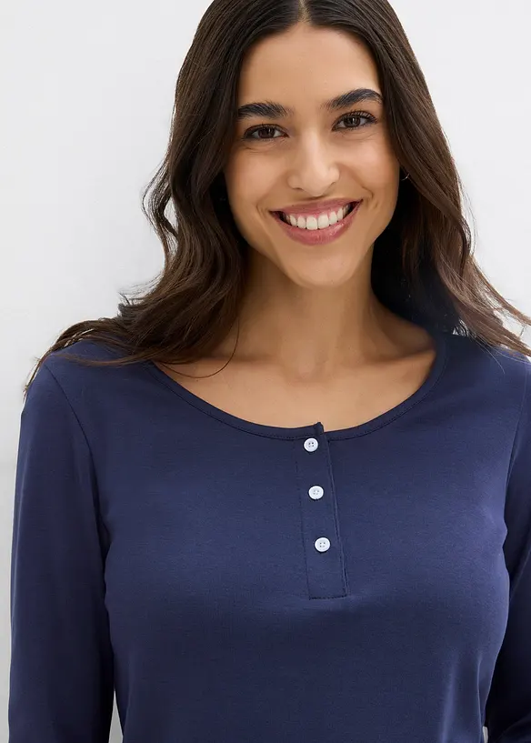 Shirt met ronde hals van puur biologisch katoen, bonprix