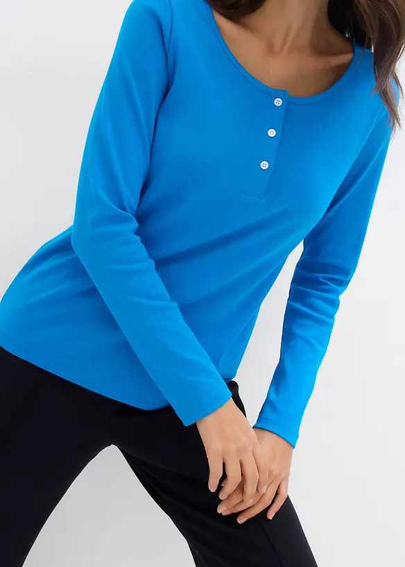 Shirt met ronde hals van puur biologisch katoen, bonprix