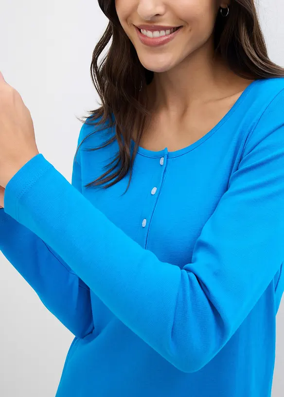 Shirt met ronde hals van puur biologisch katoen, bonprix