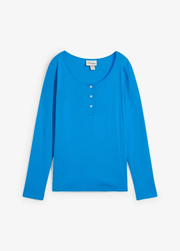 Shirt met ronde hals van puur biologisch katoen, bonprix