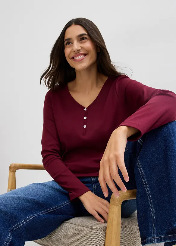 Longsleeve van biologisch katoen, bonprix