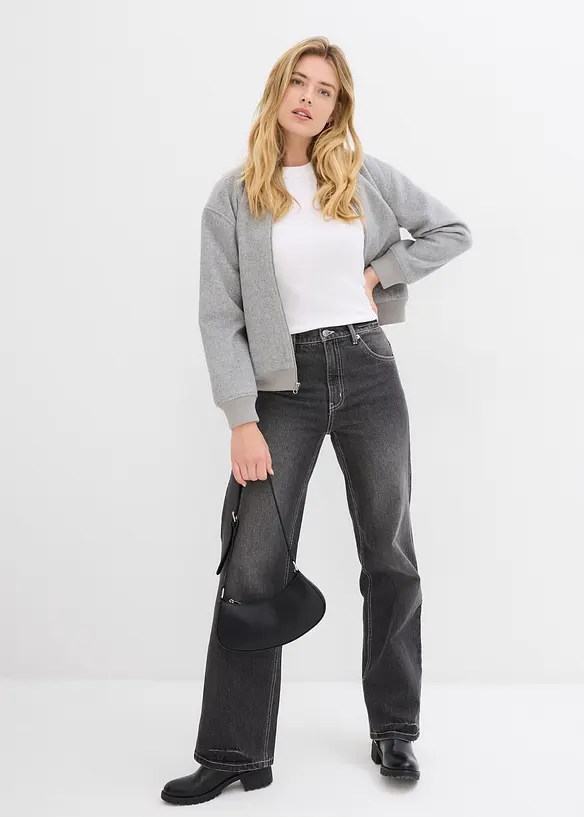 Geribd shirt met korte mouwen (set van 2), bonprix