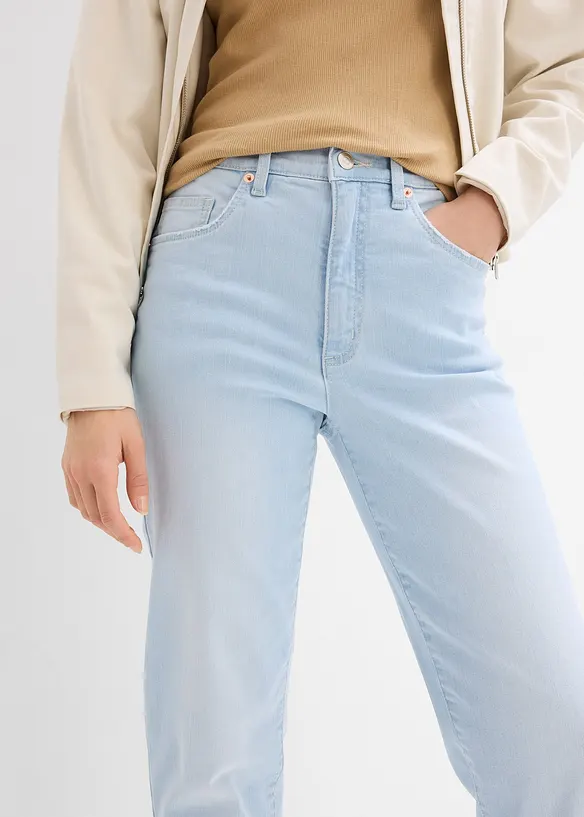 Mom jeans high rise, cropped, bonprix