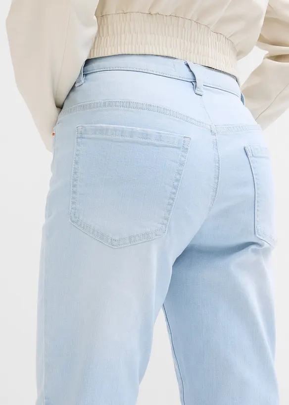Mom jeans high rise, cropped, bonprix