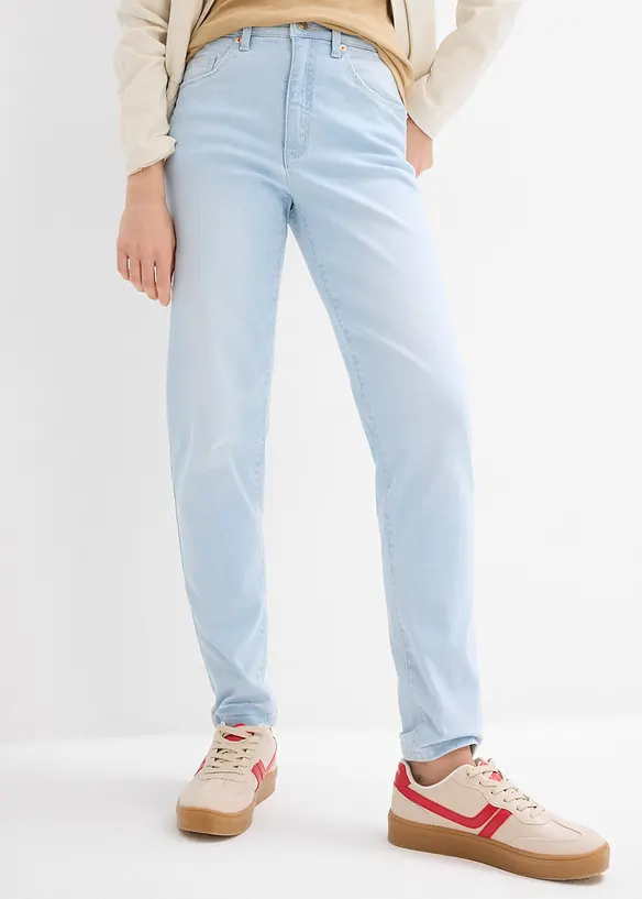 Mom jeans high rise, cropped, bonprix