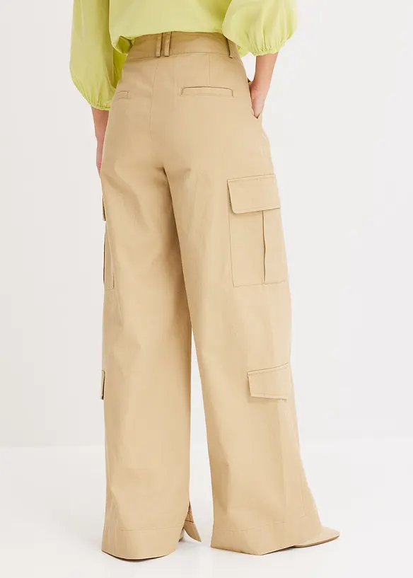 Cargo broek van puur katoen, bonprix