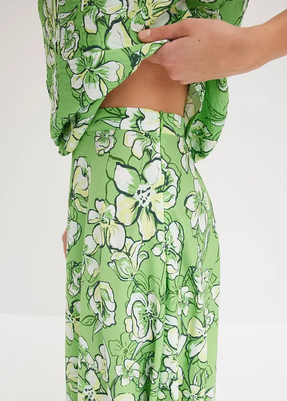 Midi rok van een soepele viscosemix, bonprix