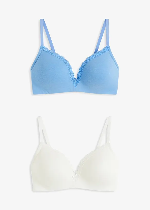 Voorgevormde bh zonder beugels (set van 2), bonprix