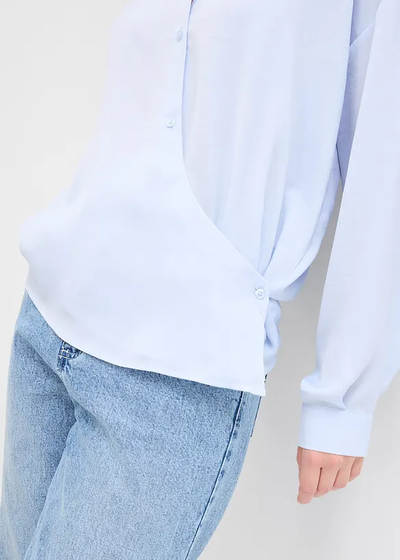 Overhemdblouse van soepel satijn, bonprix