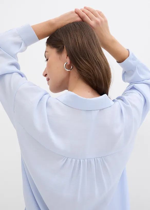 Overhemdblouse van soepel satijn, bonprix
