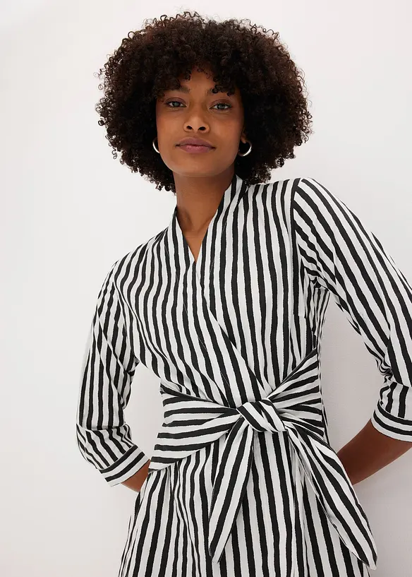 Midi jurk met bindceintuur, bonprix