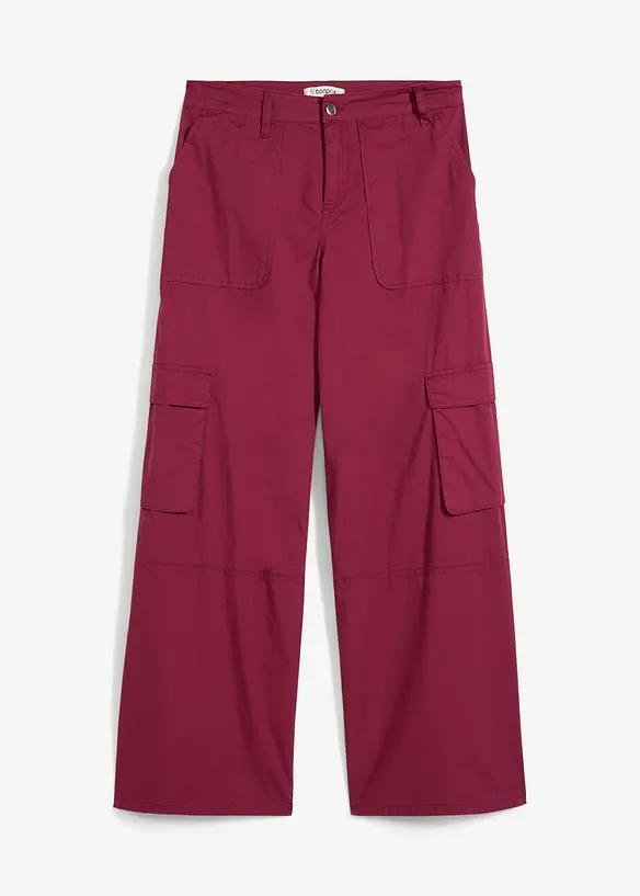 Cargo broek van katoen met stretch, bonprix