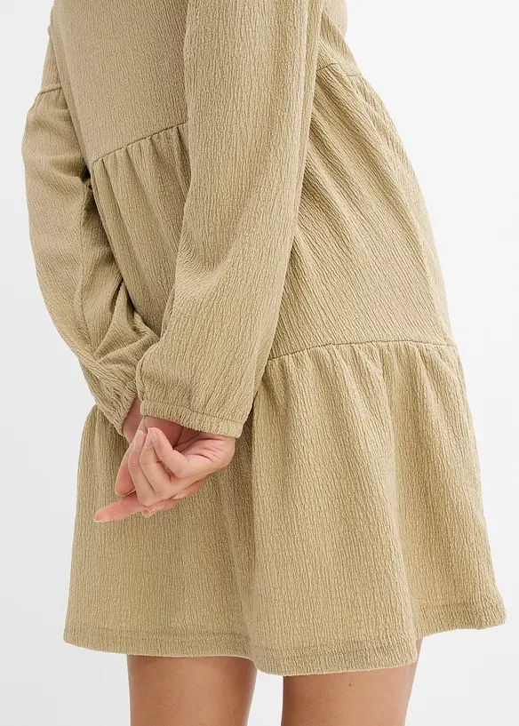 Crêpe shirtjurk, bonprix