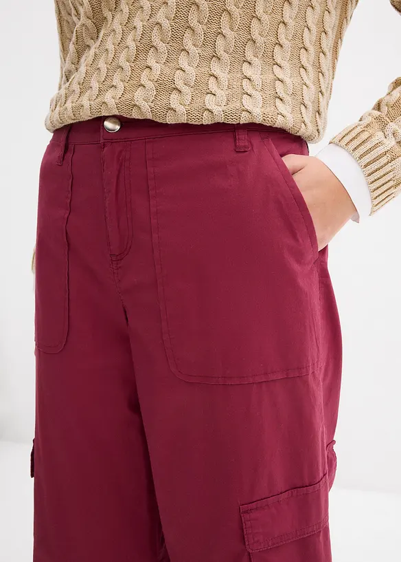 Cargo broek van katoen met stretch, bonprix