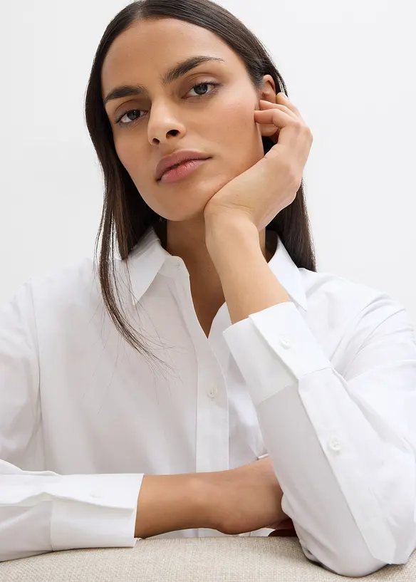 Lange blouse van katoen, bonprix