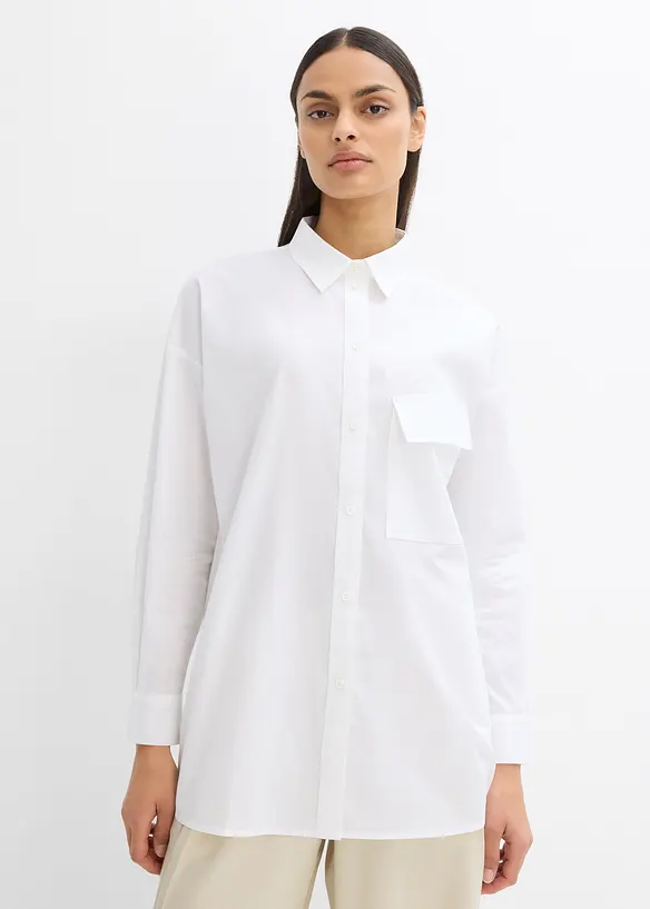 Lange blouse van katoen, bonprix