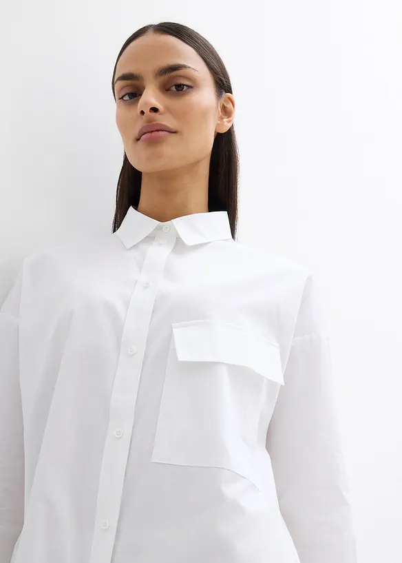 Lange blouse van katoen, bonprix