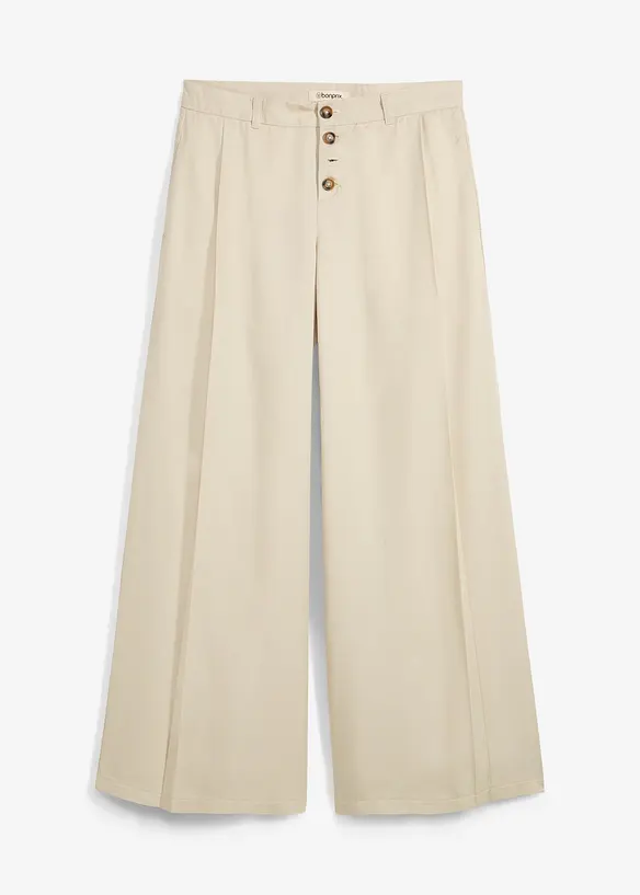 Twill broek van soepelvallend lyocell, bonprix