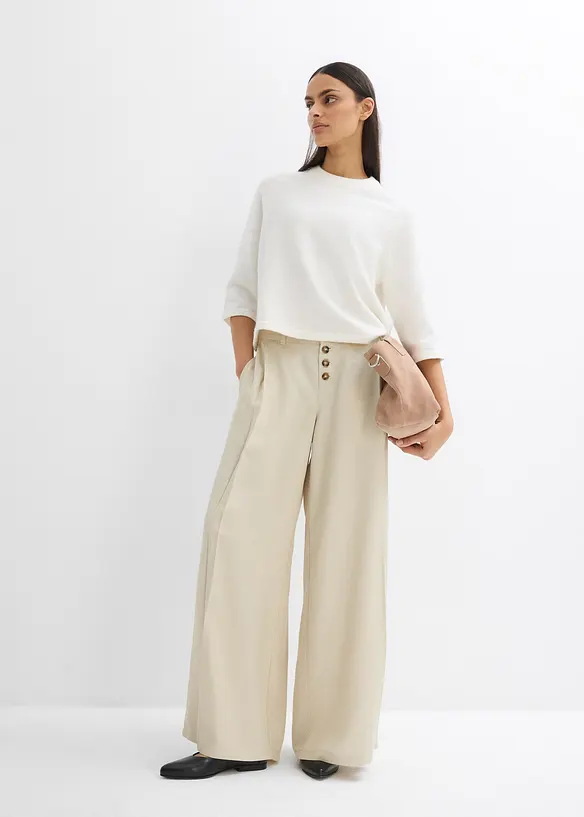 Twill broek van soepelvallend lyocell, bonprix