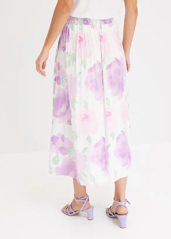 Gedessineerde maxi rok met comfortabele band, bonprix