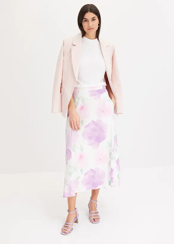 Gedessineerde maxi rok met comfortabele band, bonprix