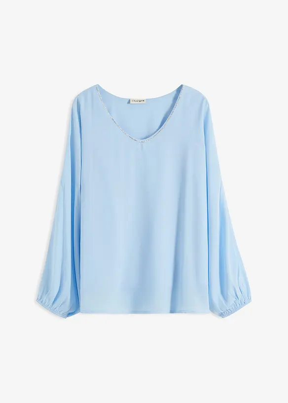 Chiffon tuniek met strass, bonprix