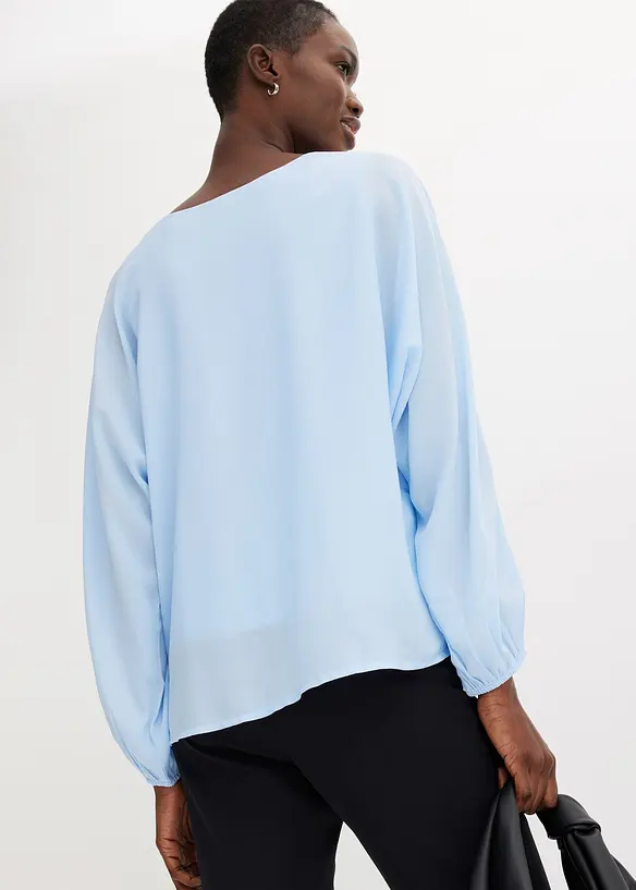 Chiffon tuniek met strass, bonprix