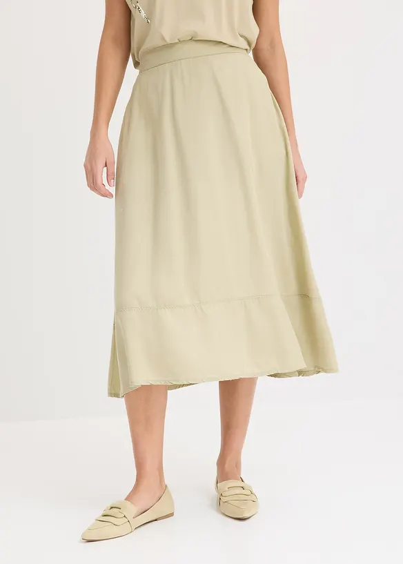 Midirok van lyocell met elastisch tailleband, bonprix