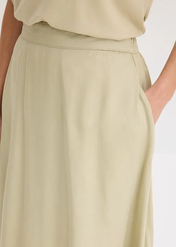 Midirok van lyocell met elastisch tailleband, bonprix