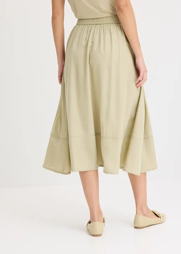 Midirok van lyocell met elastisch tailleband, bonprix
