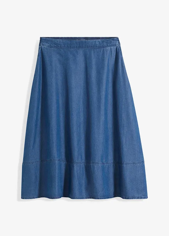 Midirok van lyocell met elastisch tailleband, bonprix