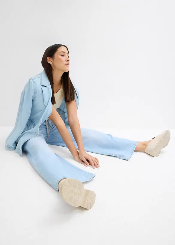 Wide leg jeans, mid waist, comfortabele band, bonprix