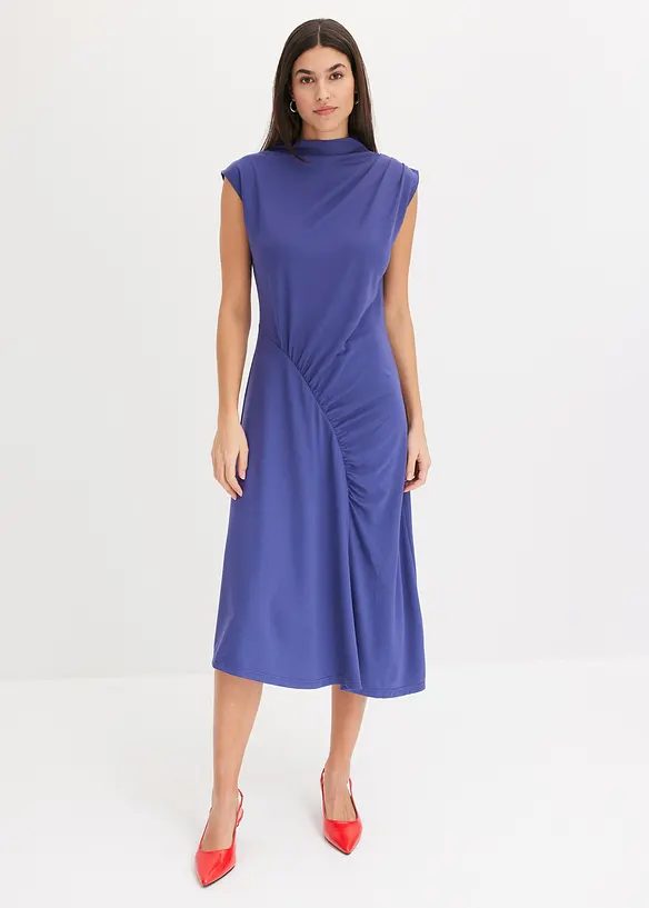 Midi jurk met asymmetrische zoom, bonprix