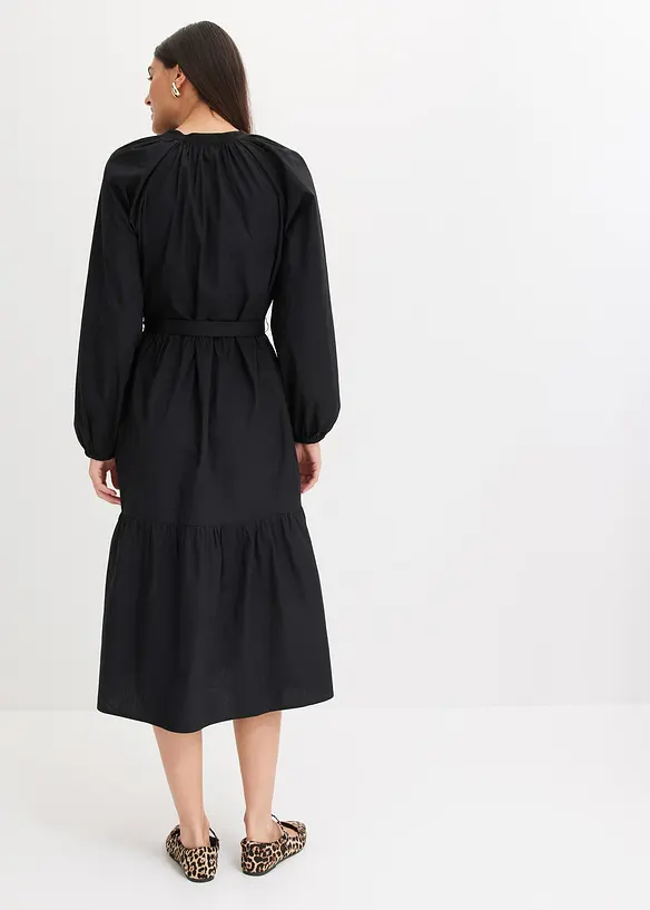 Midi jurk met crocket, bonprix