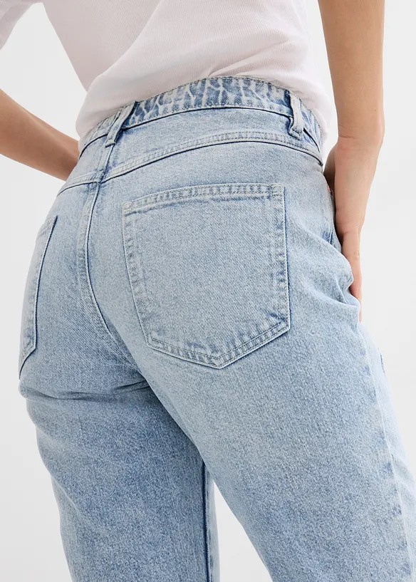 Straight jeans, mid waist, cropped, bonprix