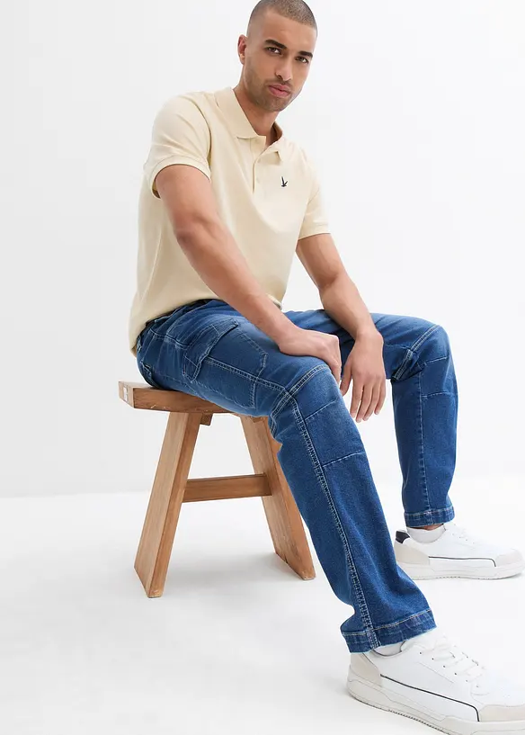 Relaxed fit cargo jeans, straight, bonprix