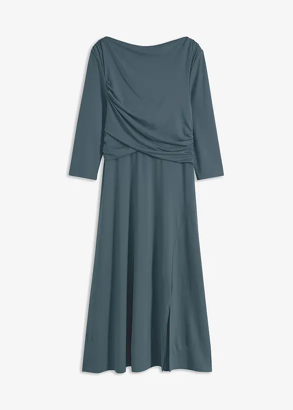 Midi jurk in wikkel-look met 3/4 mouwen, bonprix